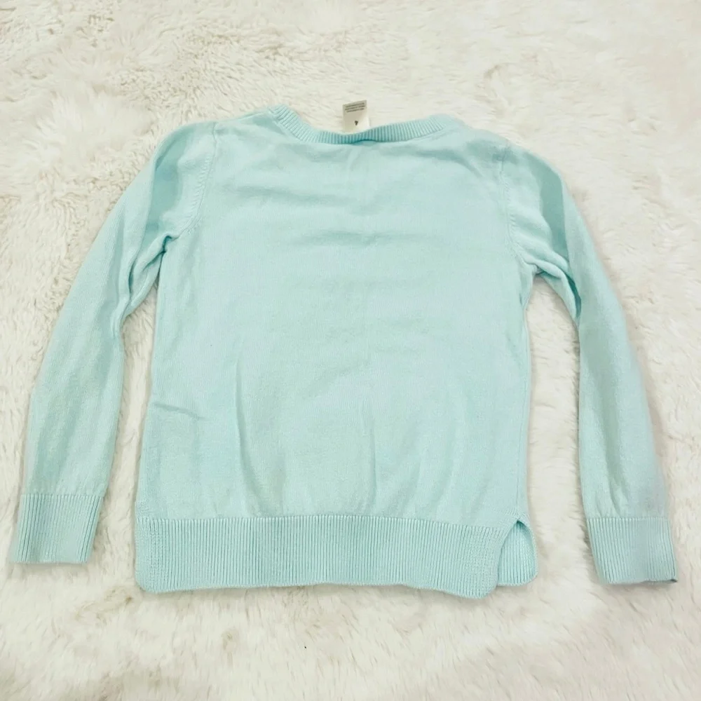 OshKosh B’Gosh Blue Star Llama Knit Crewneck Pullover Sweater Girl’s Size 4